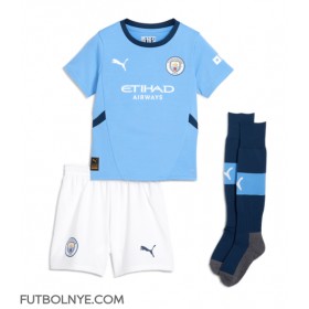 Camiseta Manchester City Rodri Hernandez #16 Primera Equipación para niños 2024-25 manga corta (+ pantalones cortos)